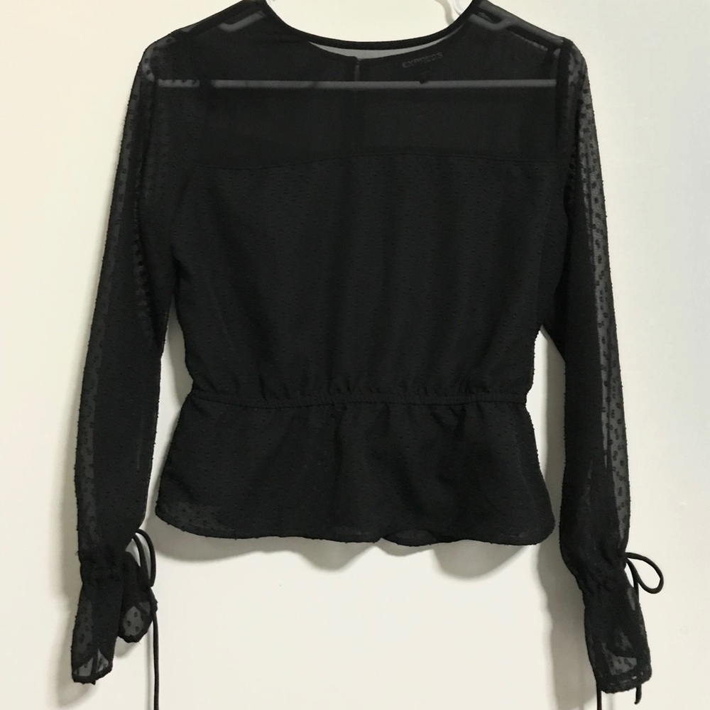 Black peplum blouse